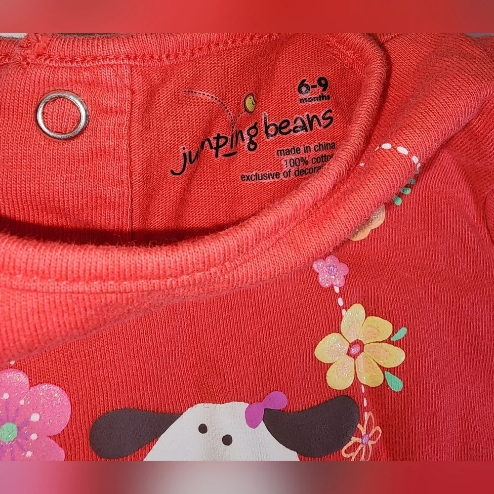 Girls 6-9 Month Adorable Red Top and Floral Skirt Set